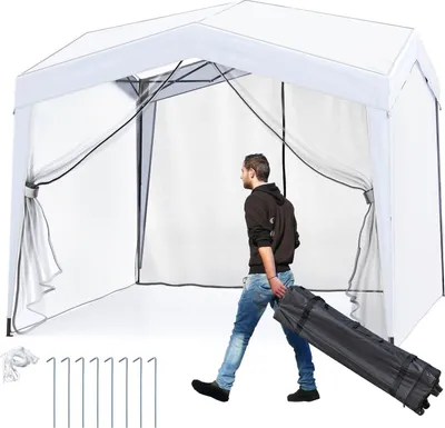 Produktbild von 3x3 m Pop-Up-Pavillon, wasserdicht, inkl. Tasche und Heringen