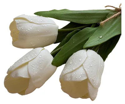 Produktbild von Künstliche Tulpenblume, realistischer Tulpenstrauß aus Kunstseide, Arrangement für Zuhause, Büro, Hochzeit, Party, Muttertag