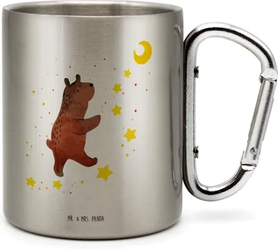 Produktbild von Mr. & Mrs. Panda Thermobecher Bär Träume - Transparent - Geschenk, Traumdeutung, Träumen, Edelstahlbecher, Teddy, Teetasse, Edelstahl-Isolierbecher, Traum, thermotasse