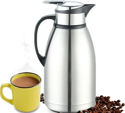 Produktbild von Doppelwandiger Edelstahl-Thermos - 2 Liter - leckfrei - hält Getränke 24 Stunden kalt und warm