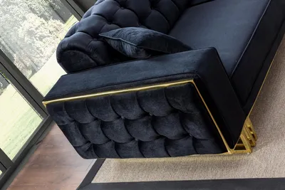 Immagine prodotto di Esclusivo divano angolare moderno a forma di L, mobili di design, set angolare per il soggiorno