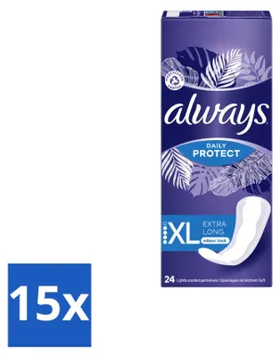 Obrázek produktu pro 15 kusů vložek Always Inlegkruisjes, extra dlouhé – výhodný balení