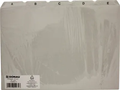 Produktbild von DONAU 7750004-13: Register, Format A4 quer, Polypropylen (PP), grau