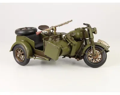 Produktbild von Blechmodell eines Militärmotorrads mit Beiwagen