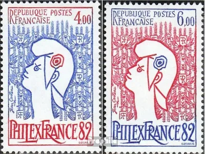 Produktbild von Briefmarken Frankreich 1982 Mi 2343-2344 (kompl.Ausg.) postfrisch PHILEX FRANCE 82