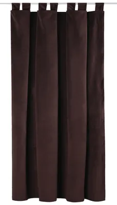 Produktbild von Vorhang samt weich braun 140x245 cm Schlaufen Übergardine