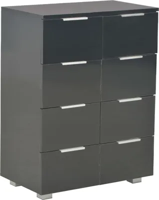 Produktbild von vidaXL Sideboard Hochglanz-Schwarz 60x35x80 cm Holzwerkstoff