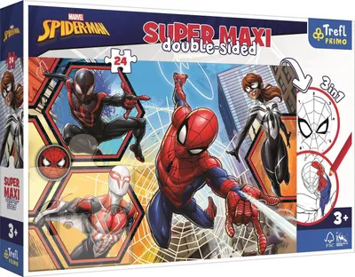 Obrázek produktu pro Trefl Puzzle Spiderman jde do akce super maxi 24 dílků - oboustranné