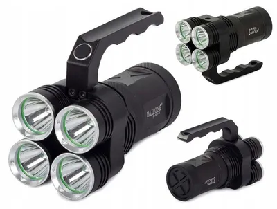 Zdjęcie produktu dla BAILONG 804-T6 LED Profesjonalna latarka CREE XM-L T6 x 4
