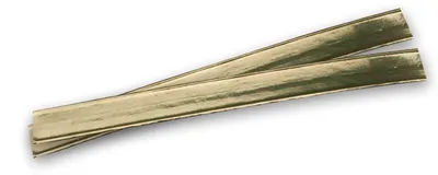 Verschlussclips Gold, 100 Stück, 80 mm, für Zellophanbeutel