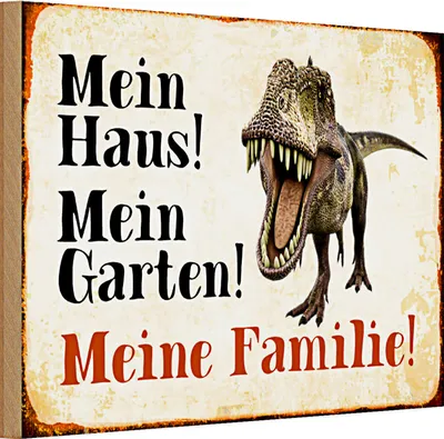 Produktbild von Holzschild Spruch mein Haus 30x20cm mein Garten meine Familie