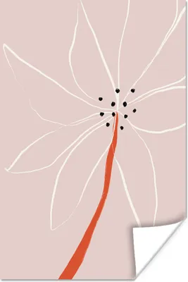 Produktbild von MuchoWow® Poster Blumen - Abstrakt - Pastell 20x30 cm - Papierdruck