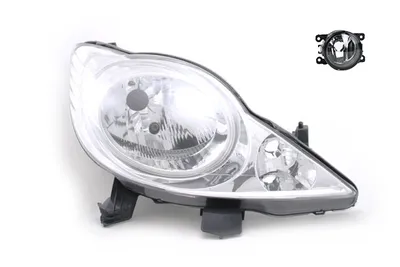 Immagine prodotto di Fari compatibili per Peugeot 107 dal 06/2005 al 01/2012, modello H4, con luci fendinebbia. Codici: 620674, 8200074008, 6202E1, 00006202E1, 6710027, 0000620639, 620639. Johns