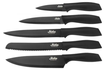 Image de MAKU Ensemble de couteaux de cuisine 5 pièces noir
