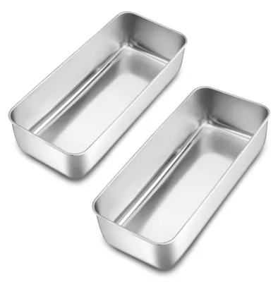 Image de Ensemble de 2 moules en acier inoxydable pour gâteaux et pains
