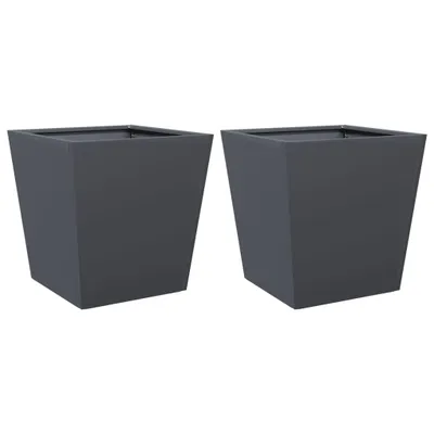 Zdjęcie produktu dla vidaXL Sadzarka 2 szt. Antracyt 40x40x40 Stal