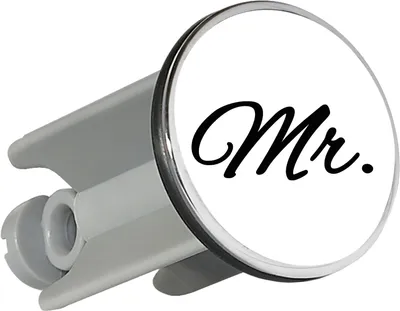 Produktbild von Huuraa Waschbeckenstöpsel Mr. Schriftzug 4cm höhenverstellbar Abflussstopfen Geschenkidee