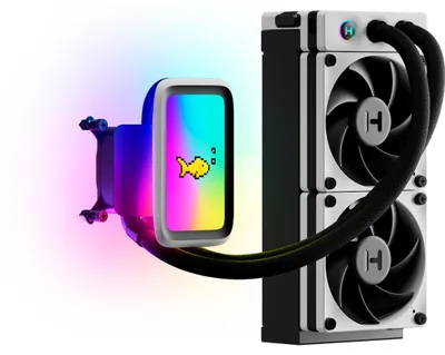 Immagine prodotto di Kit di raffreddamento a liquido Hyte THICC Q60 con display 240 mm bianco/nero
