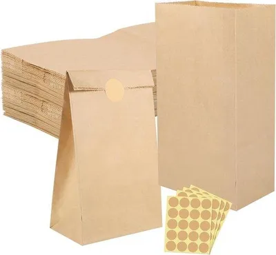 Immagine prodotto di Sacchetti di carta marroni 24x13x8 cm per matrimoni e feste di compleanno per bambini