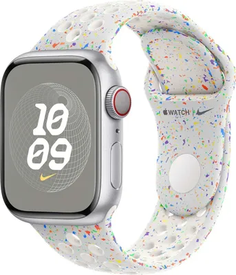 Produktbild von Apple MUUK3ZM/A Intelligentes tragbares Accessoire Band Weiß Aluminium, Fluor-Elastomer