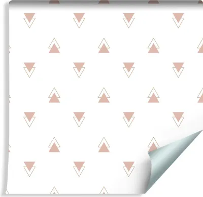 Obrázek produktu pro 10m VLIES TAPETE Roll Geometrie Barevné trojúhelníky Matematika XXL