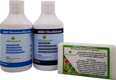 Produktbild von MIBO Aquarium Wasseraufbereiter & Filteraktivator Spar-Set je 500 ml