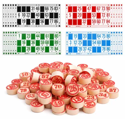 Obrázok produktu pre Sada na lotériu, 138 kusov, 90 číselných žetónov na bingo, 48 kariet na bingo, súprava na tombolu