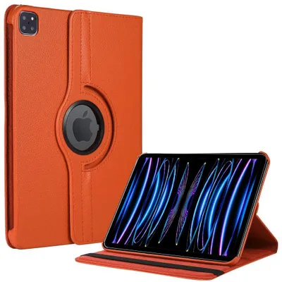 Image de Coque pour iPad Pro 11 Pouces (2022/2021/2020/2018) Protection Etui Rotatif Multi-Angle Orange