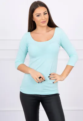 Imagen del producto de Kesi, blusa de mujer, color verde menta, diseño universal