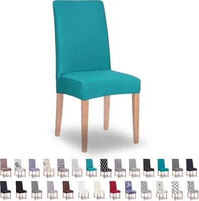 Produktbild von SPRINGOS Universeller Elasthan Stuhlbezug Sitzbezug Sitzabdeckung Universal Elastische Stretch Dekoration (Aqua)