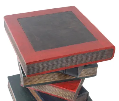 Produktbild von Bücher-Hocker Buch Stapel Hocker Bücherhocker Beistelltisch Nachttisch Blumenhocker Podest 40 cm Color Bunt