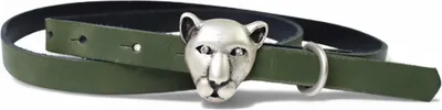 Produktbild von FRONHOFER schmaler Damengürtel, Katzenkopf Tiger Gürtelschnalle Straß, 1,5 cm
