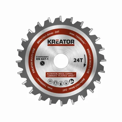 Image de Lame de scie circulaire 89 x 15 x 1,8 mm pour métal bois PVC, bague de réduction incluse