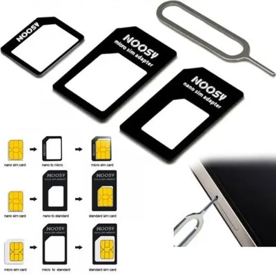 Produktbild von Noosy Nano Sim Karten Adapter iPhone Micro Sim Adapter Htc Samsung Nokia LG