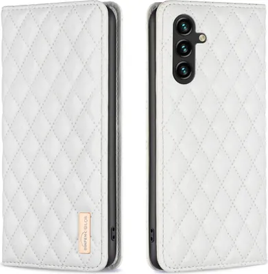 Produktbild von Galaxy A14 5G Hülle, Elegant Bookstyle Flip Leder Kartenfächer Schutzhülle mit Ständer für Samsung Galaxy A14 5G Weiß