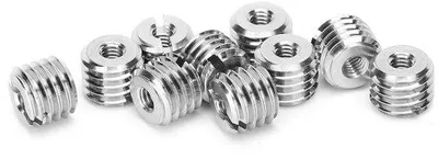 Productafbeelding van RVS bevestigingsset - 10 stuks - M4x0,7 mm / M10x1,5 mm - 8 mm lengte - Draadreparatieset