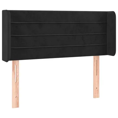 Produktbild von vidaXL Kopfteil mit Ohren Schwarz 93x16x78/88 cm Samt