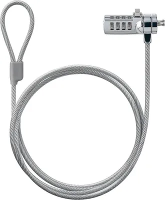 Image de Goobay 93038 Verrou de sécurité pour ordinateurs portables et PC - Verrou à combinaison de 4 chiffres