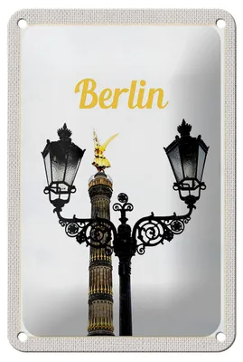 Produktbild von Blechschild Reise 12x18cm Berlin Deutschland Siegessäule Reise Schild