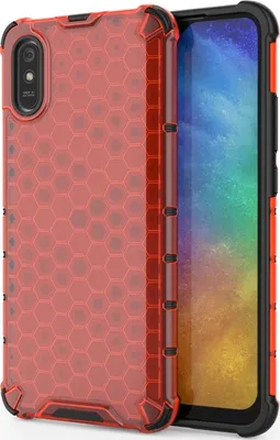 Produktbild von Mobigear Honeycomb  Xiaomi Redmi 9A Hülle Hardcase Backcover Stoßfest - Rot