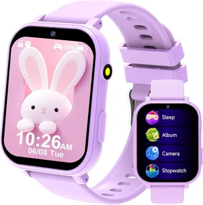 Produktbild von Kinder-Smartwatch für Jungen und Mädchen mit 18 Spielen, Kamera, Schrittzähler und Touchscreen