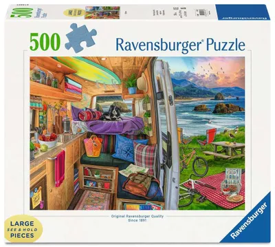 Obrázek produktu pro Ravensburger Puzzle 500 Large Pieces pièces - Puzzle 500 p format large – Belle escapade, 500 kusů, Další, 12 rok/roky