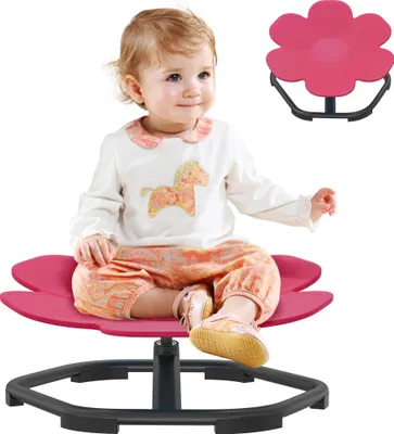 Image de YARDIN Carrousel Autisme Enfants Chaise tournante sensorielle Chaise tournante pour enfants Chaise jouet Formation Coordination physique et équilibre Tabouret tournant Carrousel tournant (prune)