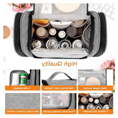 Produktbild von Hängender Kulturbeutel, faltbare Kosmetiktasche für Reisen mit Haken für Damen und Herren
