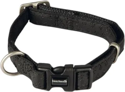 Produktbild von Beeztees - Hundehalsband - Mac Kunstleder - schwarz - 20-40 cm