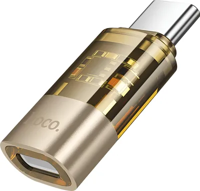 Immagine prodotto di Adattatore da USB C a Lightning Hoco UA36D oro trasparente