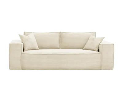 Produktbild von Vente-unique AMELIA, Sofabett, Wohnzimmer, Beige, 4 Sitz(e), Beige, Stoff