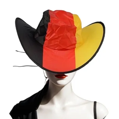 Produktbild von JUNG Fan Cowboy Hut Faltbar Deutschland Fussball WM 2026 Fahne Fußball-Weltmeisterschaft (Fahne, Flagge, Fan Artikel, Mützen, Auto)