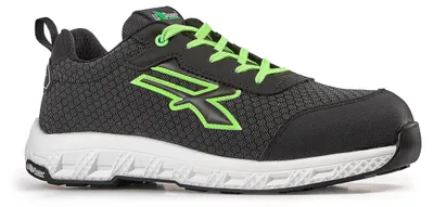 Obrázok produktu pre U-Power Mitch ESD, Unisex, Dospelý, Bezpečnostné tenisky, Čierna, Zelená, Biela, Sťahovacie zapínanie, Etylénvinylacetát (EVA), Guma