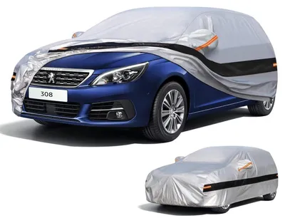 Produktbild von Autoabdeckung 10 Schichten Wasserdicht für Peugeot 308 (2007-2025) Silber